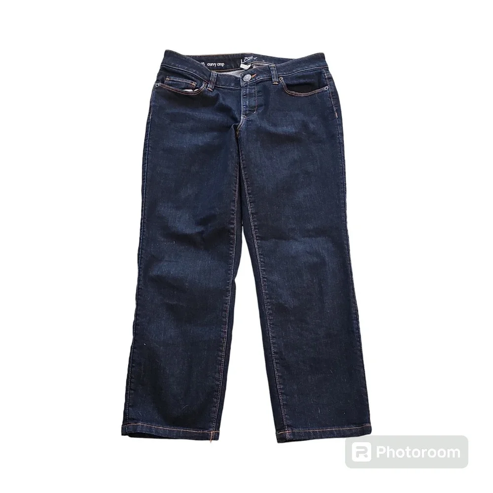 Loft Womens Blue Cropped Ann Taylor Low Rise‎ Curvy Denim Jeans Size 28/6